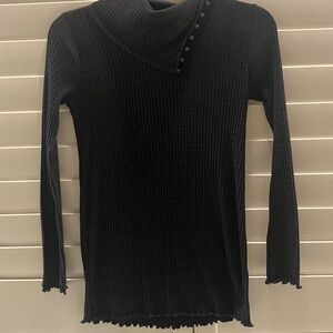 Orange Creek Charcoal Ribbed Light Sweater